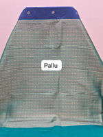Deep Blue Kanchi Semi Silk Saree pallu