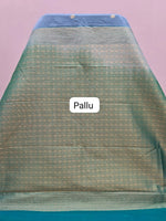 Light Blue Kanchi Semi Silk Saree pallu