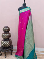Rani Pink Kanchi Semi Silk Saree 