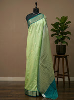 Pista Green Kanchi Semi Silk Saree 