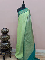 Pista Green Kanchi Semi Silk Saree 