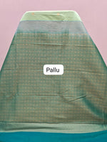 Pista Green Kanchi Semi Silk Saree pallu