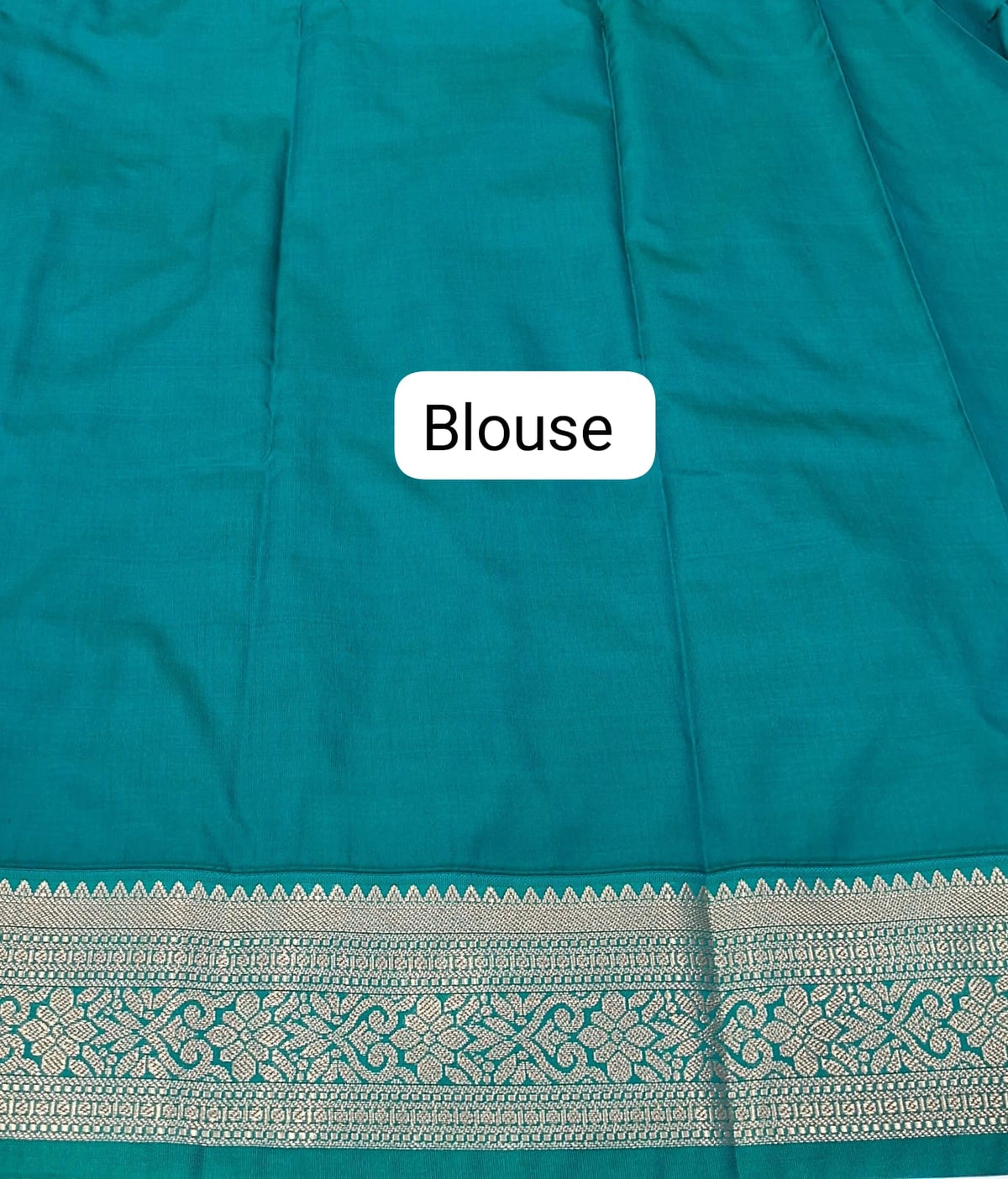 Pista Green Kanchi Semi Silk Saree blouse