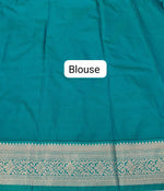 Pista Green Kanchi Semi Silk Saree blouse