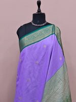 Lavender Kanchi Semi Silk Saree 1