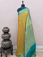 Mustard Yellow Kanchi Semi Silk Saree 