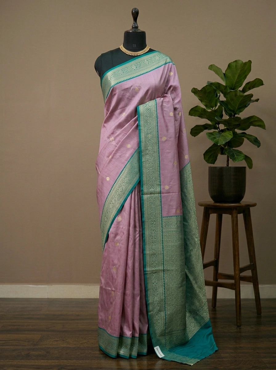 Onion Pink Kanchi Semi Silk Saree 