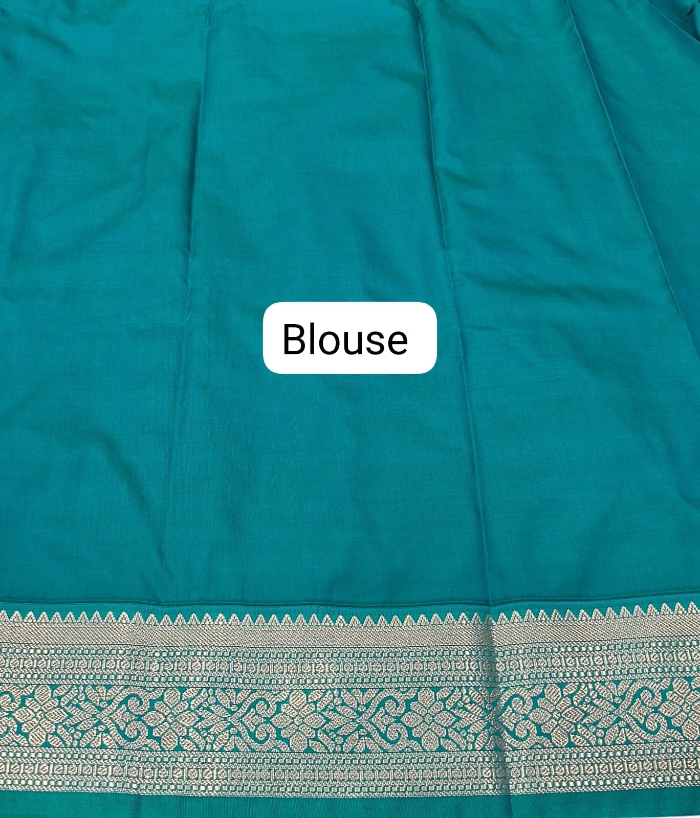 Coral Peach Kanchi Semi Silk Saree blouse