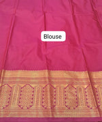 Royal Blue Kanchi Semi Silk Saree blouse