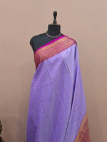 Lavender Kanchi Semi Silk Saree 1