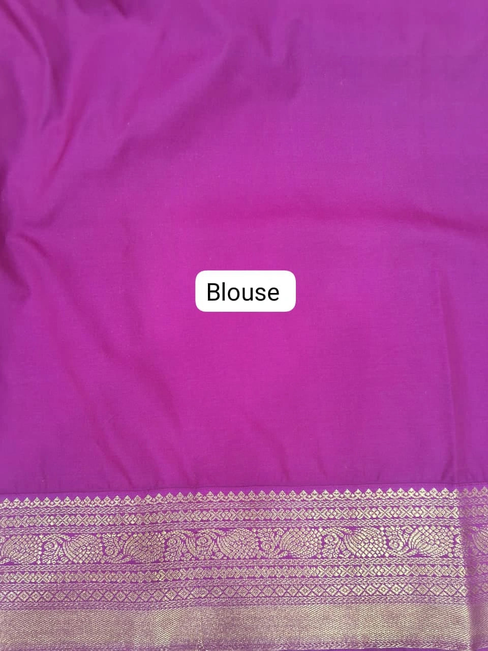 Lavender Kanchi Semi Silk Saree Blouse