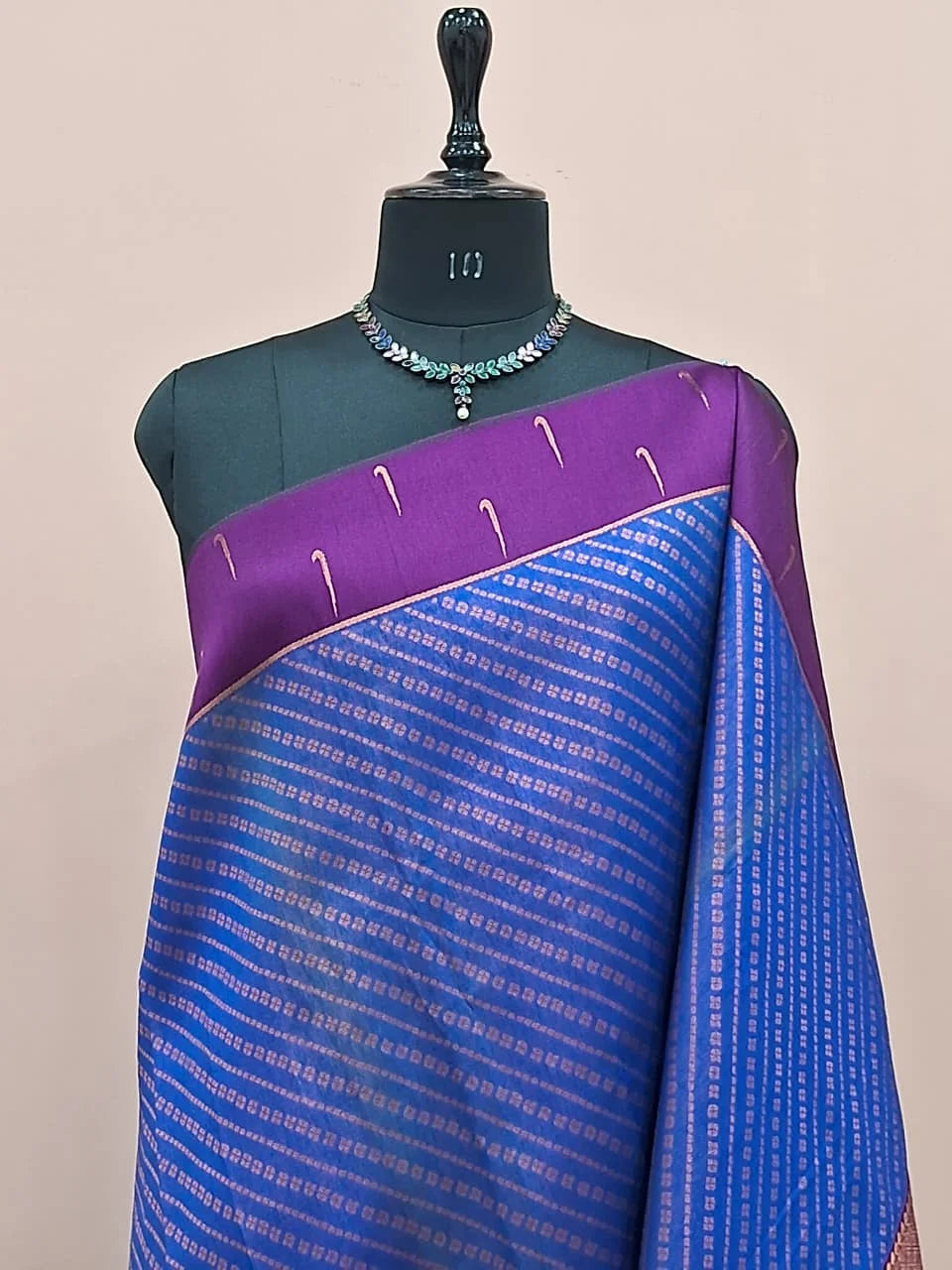 Blue Kanchi Semi Silk Saree 1