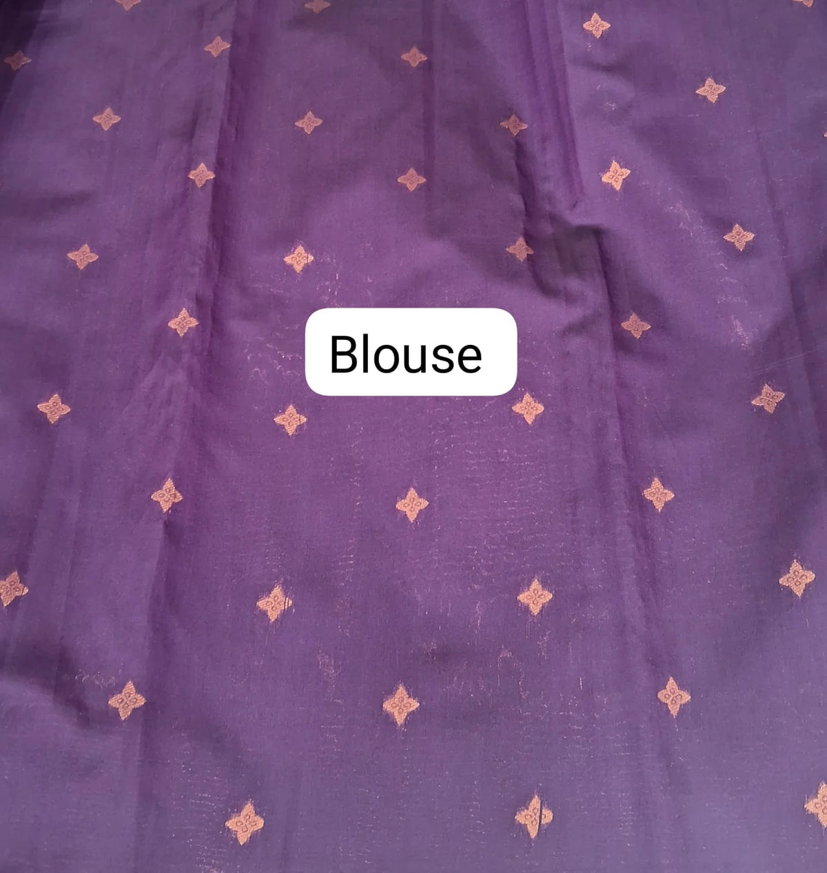 Blue Kanchi Semi Silk Saree blouse