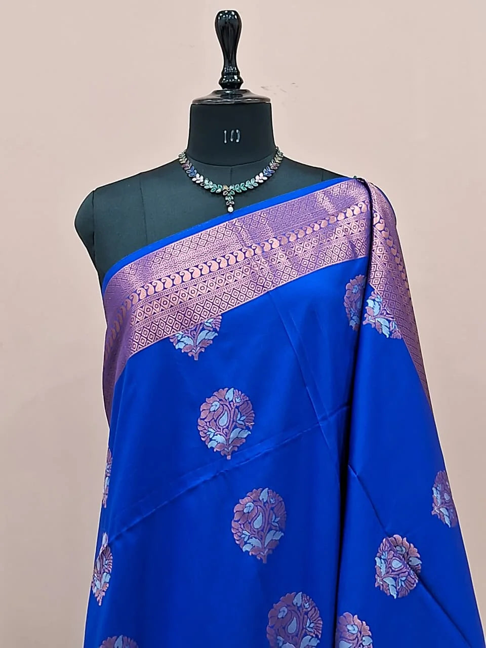 Royal Blue Kanchi Semi Silk Saree 1