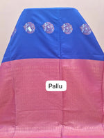 Royal Blue Kanchi Semi Silk Saree pallu