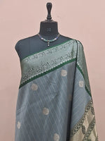 Grey Kanchi Korvai Silk Saree 1