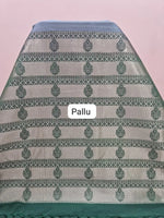 Grey Kanchi Korvai Silk Saree Pallu