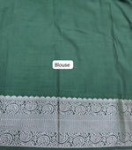 Grey Kanchi Korvai Silk Saree Blouse
