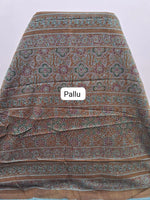 Copper Brown Malai Cotton Saree pallu