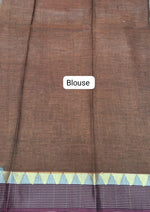 Copper Brown Malai Cotton Saree blouse