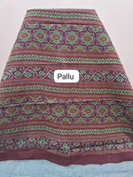 Rust Brown Malai Cotton Saree pallu