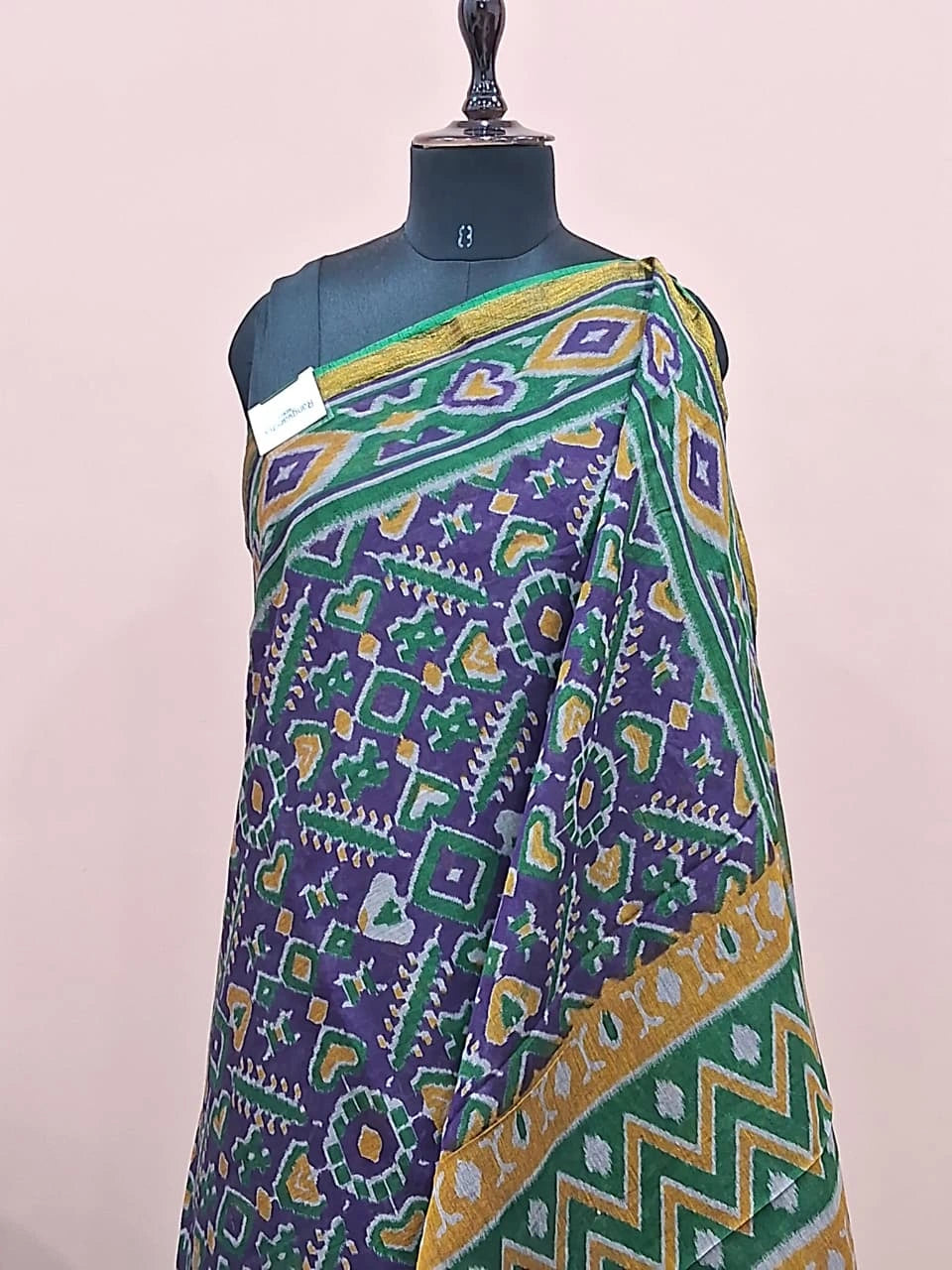 Purple Malai Cotton Saree 1