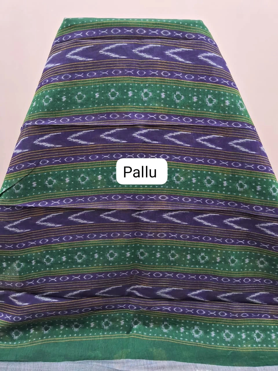Violet Malai Cotton Saree pallu