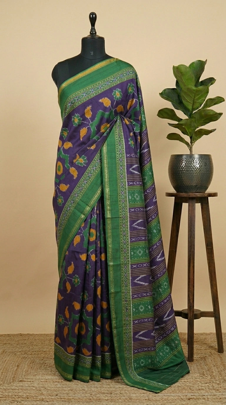 Violet Malai Cotton Saree 