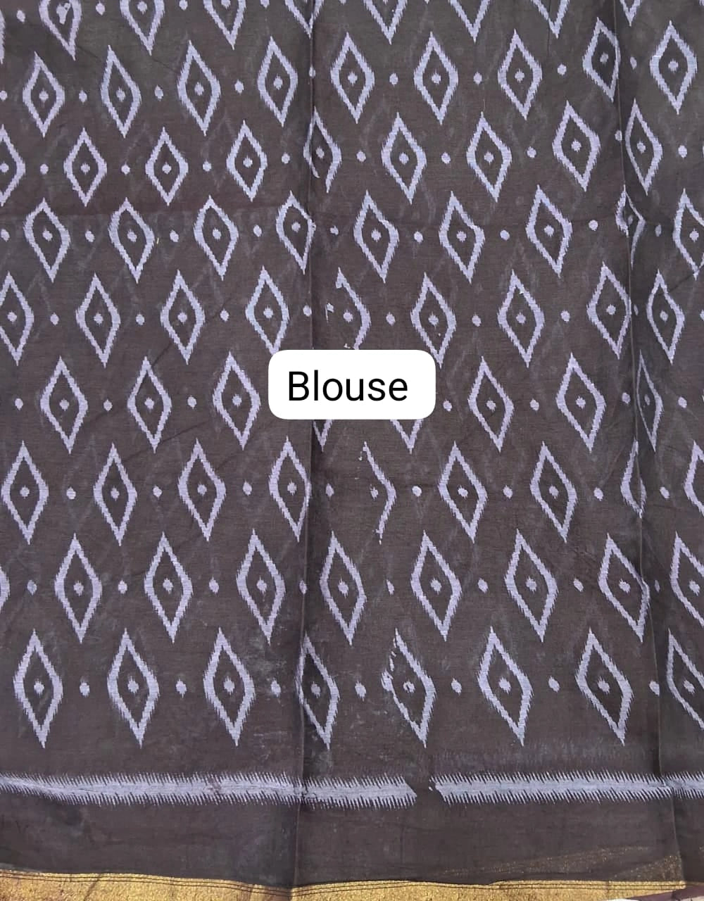 Deep Forest Green Malai Cotton Saree blouse