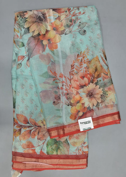 Breeze Blue Kota Saree