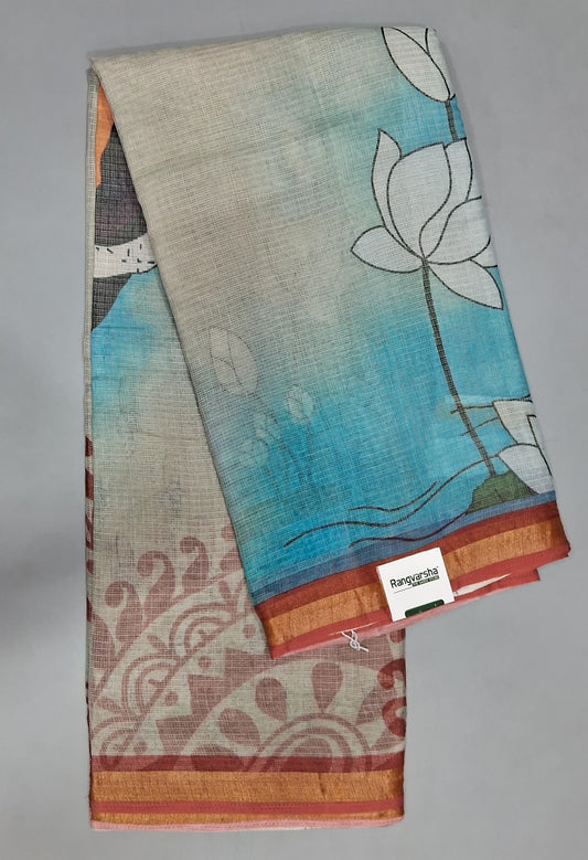 Light Grey Kota Saree