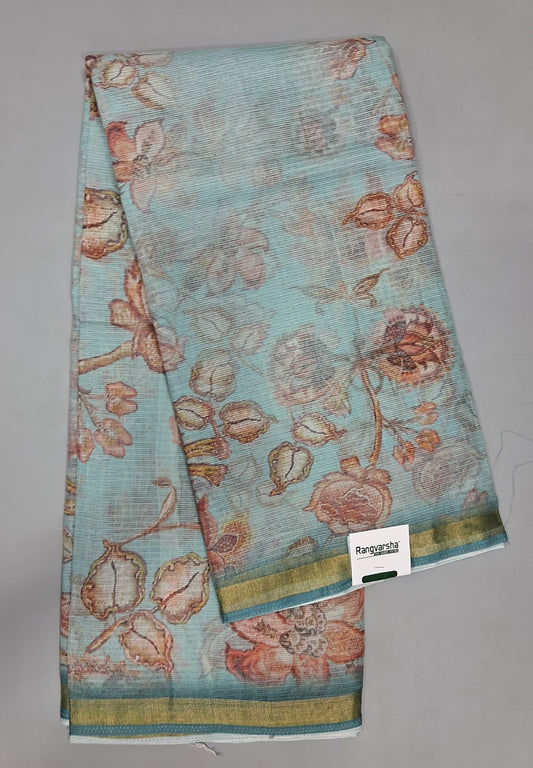 Light Sky Blue Kota Saree