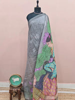 Metal Grey Cotton Kota Saree