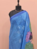 Blue Cotton Kota Saree 1