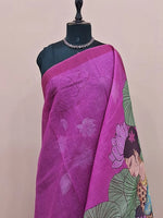 Pink Cotton Kota Saree 1