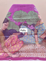 Pink Cotton Kota Saree Pallu