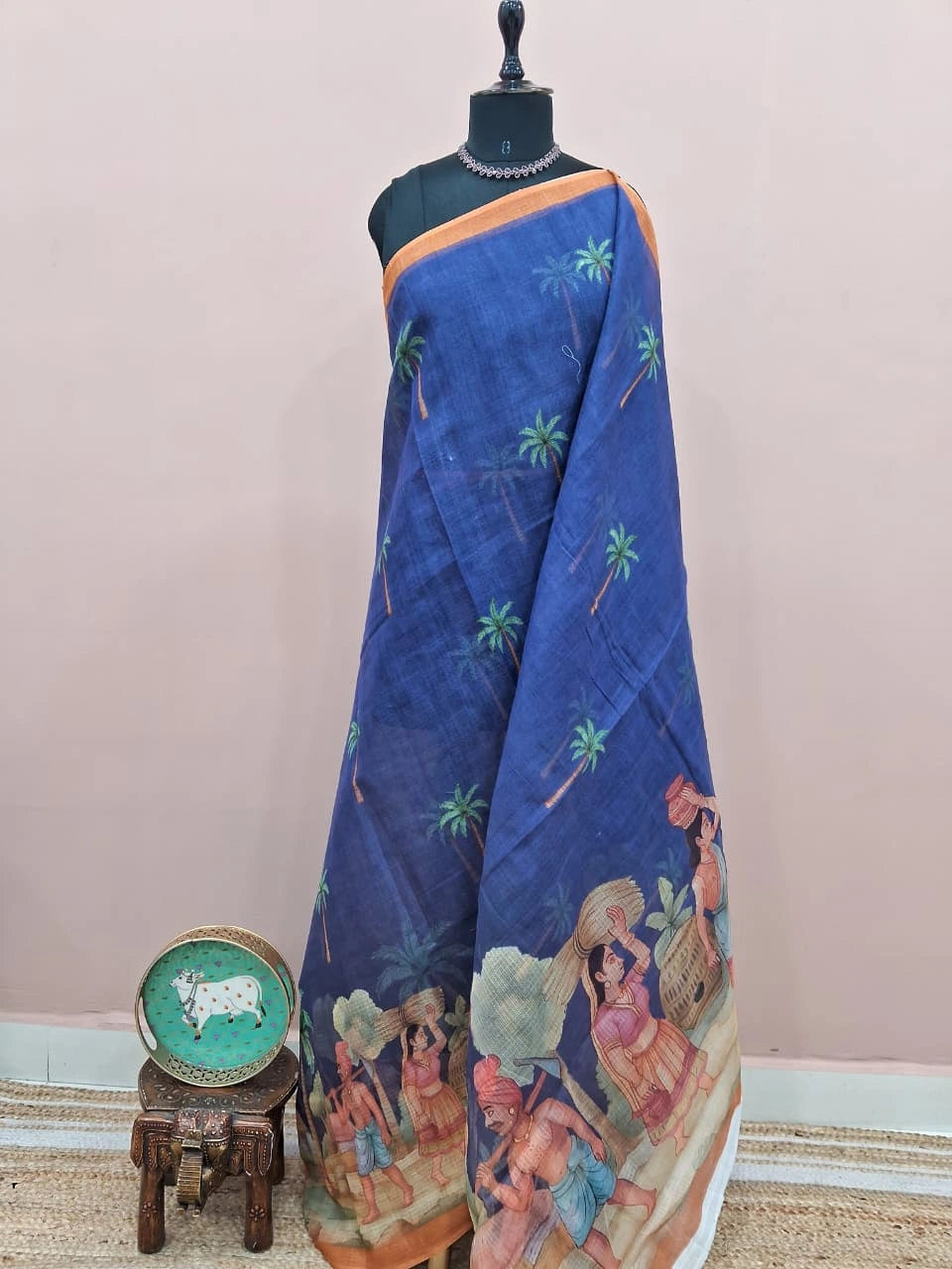 Royal Pure blue Cotton Kota Saree