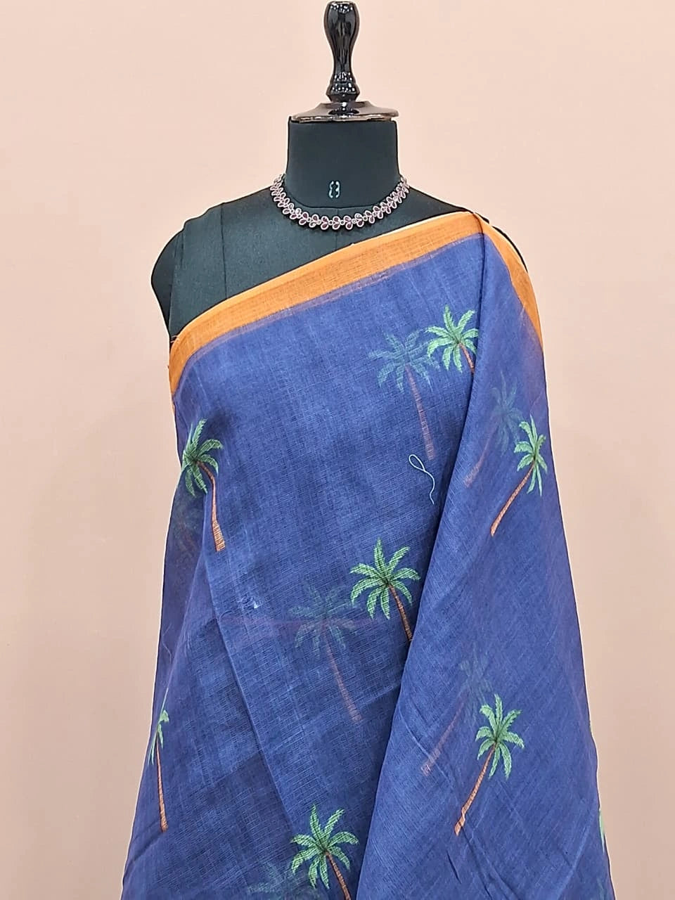 Royal Pure blue Cotton Kota Saree 1