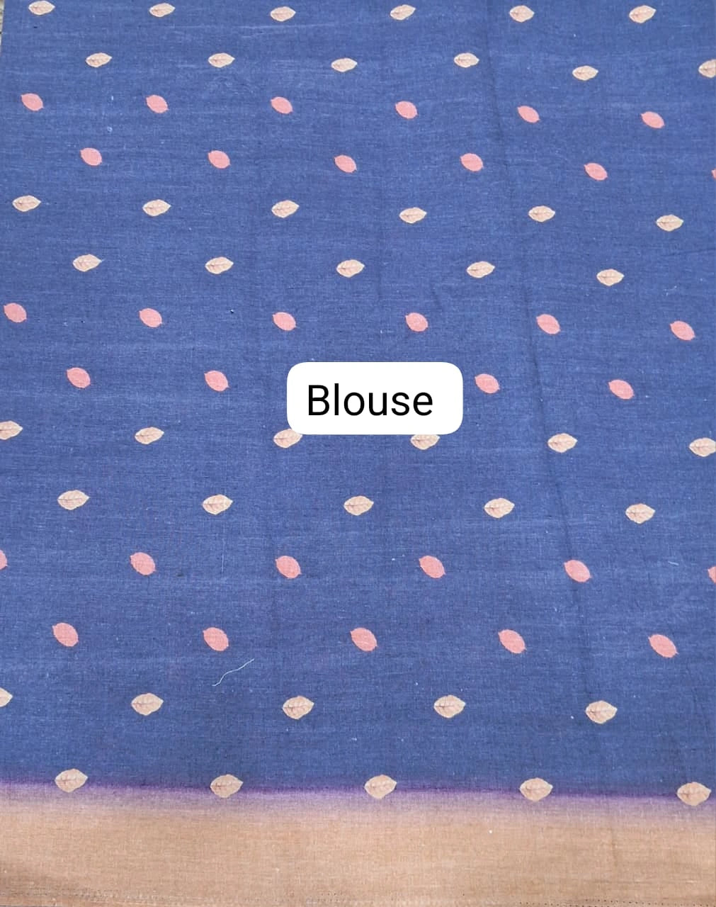 Royal Pure blue Cotton Kota Saree Blouse