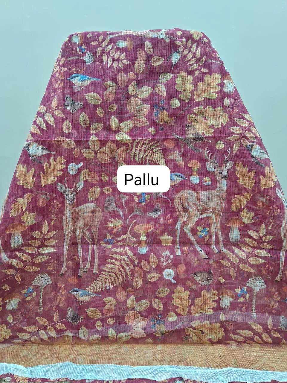 Rani Pink Cotton Kota Saree Pallu