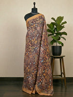 Brown Pure Cotton Kota saree 