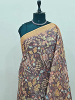 Brown Pure Cotton Kota saree 1