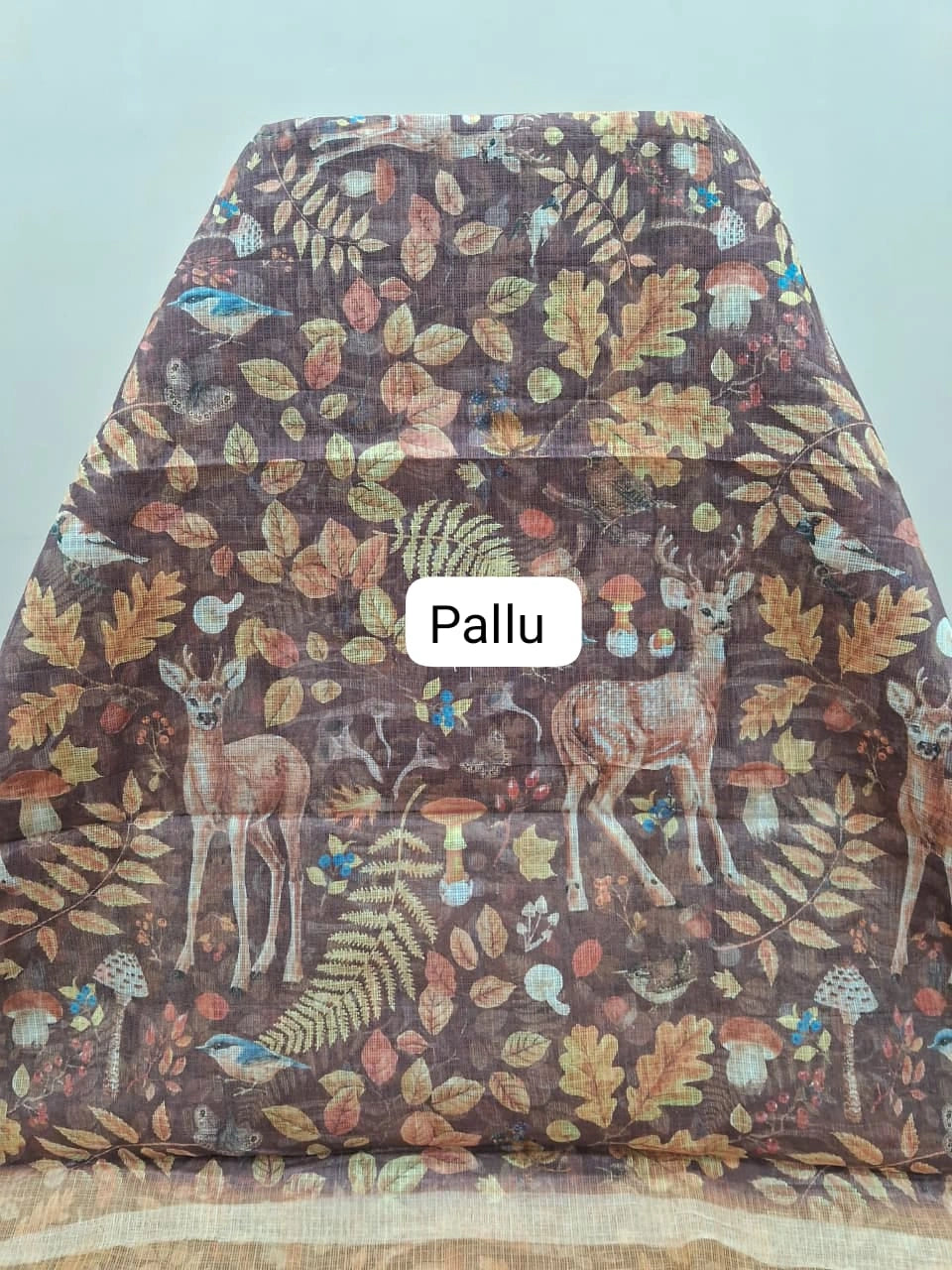 Brown Pure Cotton Kota saree Pallu