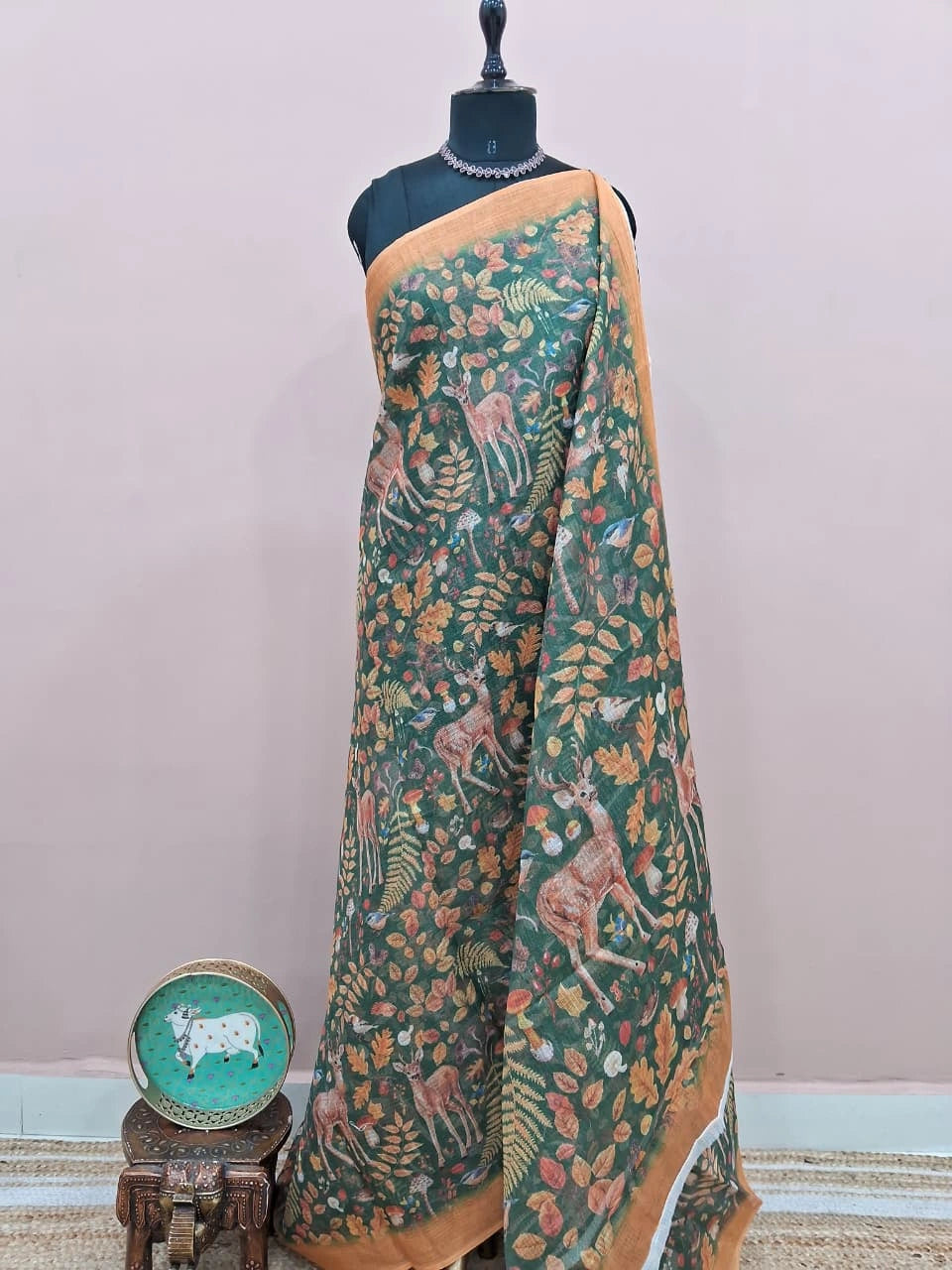 Green Cotton Kota Saree