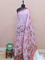Baby Pink Cotton Kota Saree 
