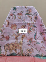 Baby Pink Cotton Kota Saree pallu