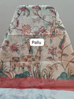 Light Peach Cotton kota Saree Pallu