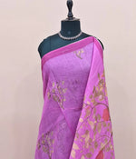 Magenta Pink Cotton Kota saree 1