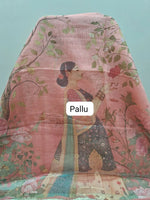 Peach Cotton Kota Saree pallu
