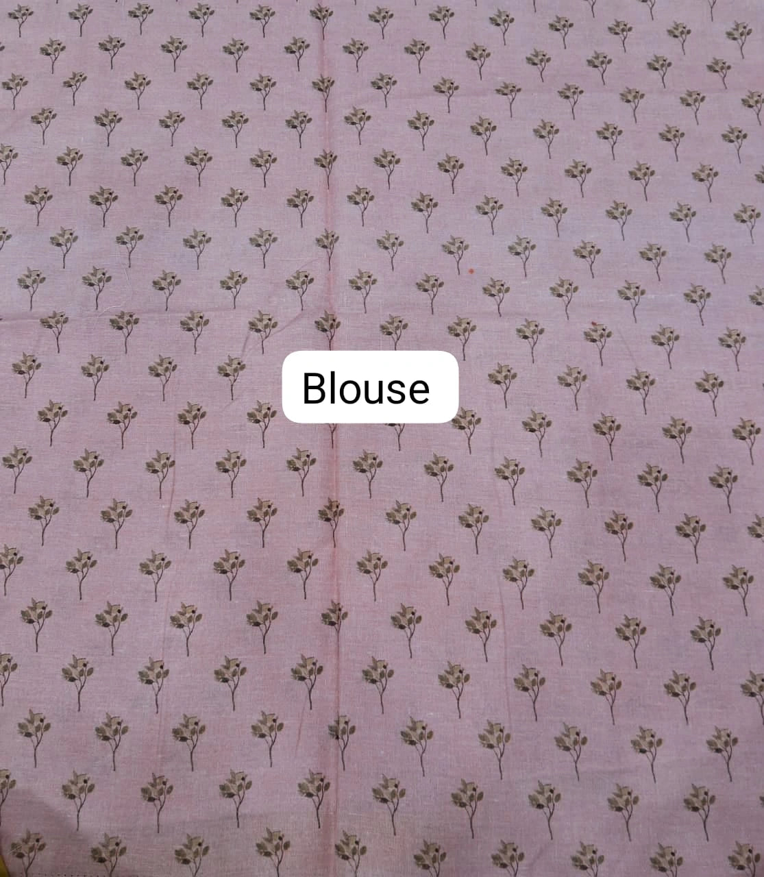 Peach Cotton Kota Saree Blouse